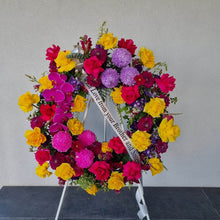 Load image into Gallery viewer, Luxe Funeral Wreath Large  60cm $450.00  Banners $35.00  Hire Stand  $50.00 each
